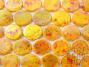 Bright Yellow 20mm Speckled AB Shell Coin